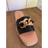 Zwarte gesp slipper